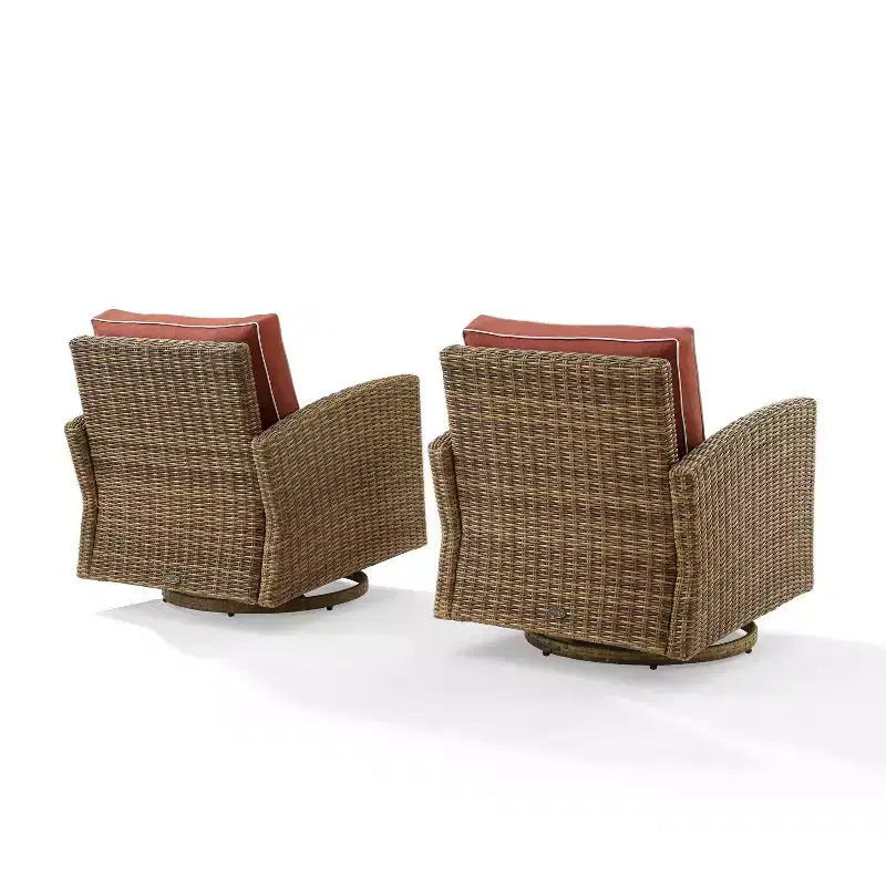2pk Bradenton Steel Outdoor Swivel Rocking Chairs - Crosley