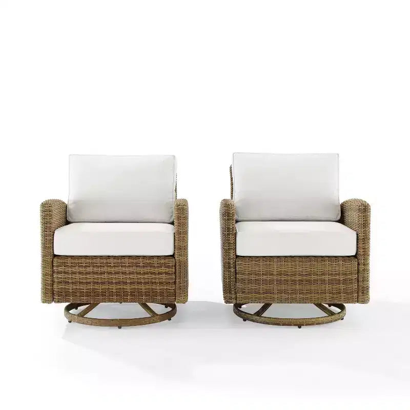 2pk Bradenton Steel Outdoor Swivel Rocking Chairs - Crosley