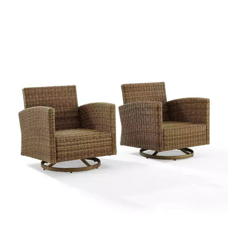 2pk Bradenton Steel Outdoor Swivel Rocking Chairs - Crosley