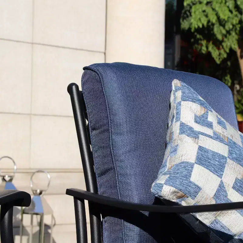 2 sedie da esterno in acciaio per patio - Lokatse