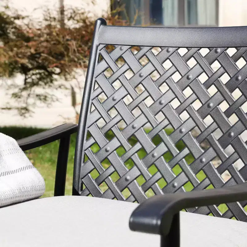 2 sedie da esterno in acciaio per patio - Lokatse