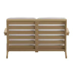 Flash Furniture Charlestown All-Weather Poly Resin Wood Adirondack Style Deep Seat Patio Loveseat with Cushions