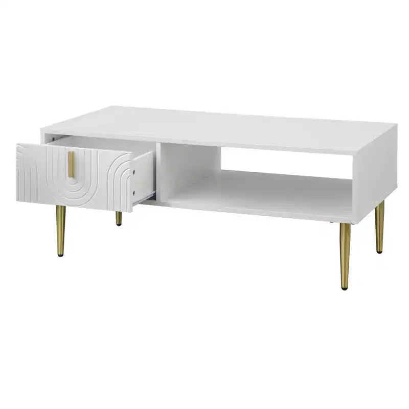 Tabaria Contemporary Coffee Table with Drawer - Lifestorey
