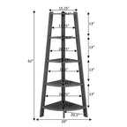 62 Newport 5 Tier Wide Corner Bookcase - Breighton Home
