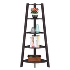 62 Newport 5 Tier Wide Corner Bookcase - Breighton Home