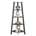 62 Newport 5 Tier Wide Corner Bookcase - Breighton Home