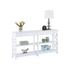 60 Oxford 2 Drawer Console Table with Shelves - Breighton Home