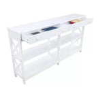 60 Oxford 2 Drawer Console Table with Shelves - Breighton Home
