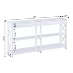 60 Oxford 2 Drawer Console Table with Shelves - Breighton Home