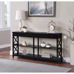 60 Oxford 2 Drawer Console Table with Shelves - Breighton Home