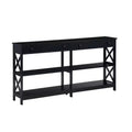 60 Oxford 2 Drawer Console Table with Shelves - Breighton Home
