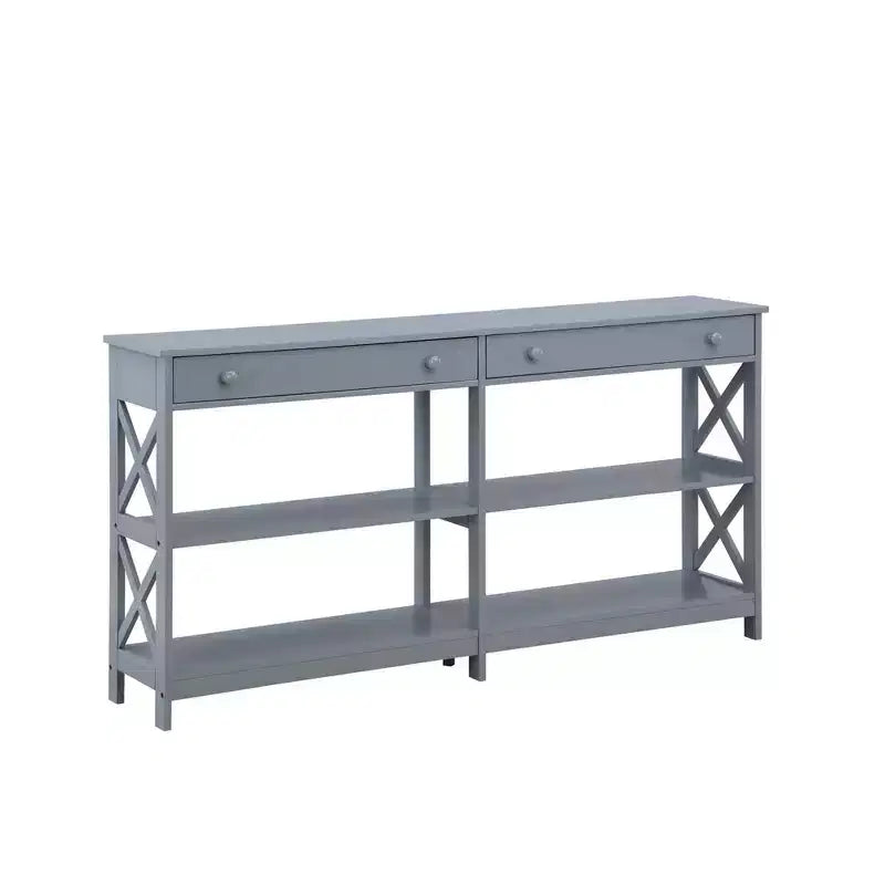 Tavolo console a 2 cassetti con ripiani Oxford 60 - Breighton Home