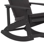 Flash Furniture Savannah Set di 2 Sedie a Dondolo Adirondack in Legno di Poliresina per Tutte le Stagioni con Cuscini per Terrazzo, Portico e Patio