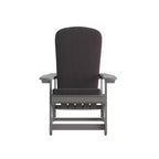 Flash Furniture Savannah Set di 2 Sedie a Dondolo Adirondack in Legno di Poliresina per Tutte le Stagioni con Cuscini per Terrazzo, Portico e Patio