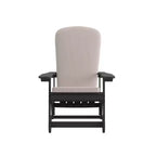 Flash Furniture Savannah Set di 2 Sedie a Dondolo Adirondack in Legno di Poliresina per Tutte le Stagioni con Cuscini per Terrazzo, Portico e Patio