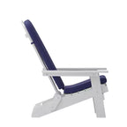 Flash Furniture Charlestown Set of 2 All-Weather Poly Resin Indoor/Outdoor Folding Adirondack Chairs with Cushions for Deck, Porch, and Patio