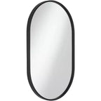 Specchio Decorativo da Parete Uttermost Rapido Ovale per Vanity con Cornice in Ferro Nero Opaco Moderno 24 Largo per Bagno Camera da Letto Soggiorno Ufficio Casa Ingresso