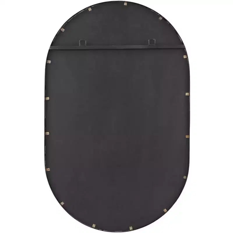 Specchio Decorativo da Parete Uttermost Rapido Ovale per Vanity con Cornice in Ferro Nero Opaco Moderno 24 Largo per Bagno Camera da Letto Soggiorno Ufficio Casa Ingresso