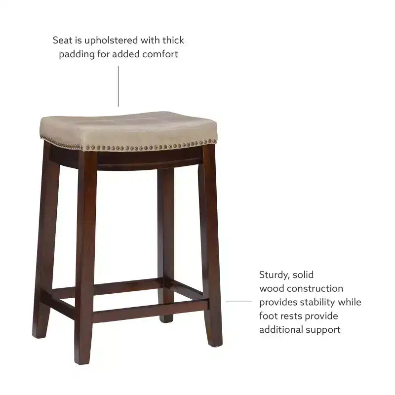 Set of 2 Claridge Counter Height Barstools - Linon