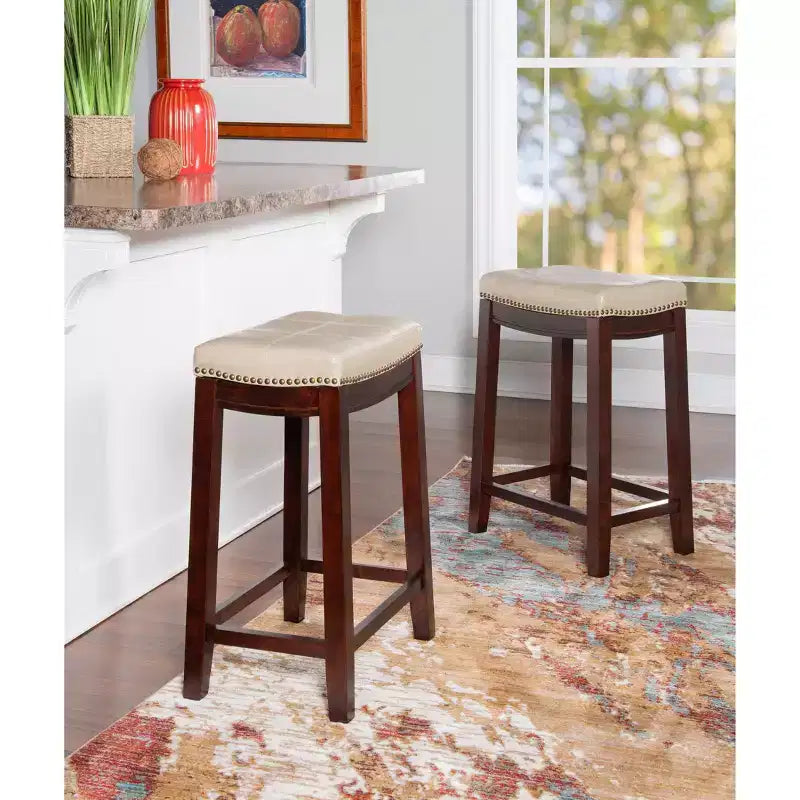 Set of 2 Claridge Counter Height Barstools - Linon
