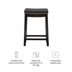 Set of 2 Claridge Counter Height Barstools - Linon