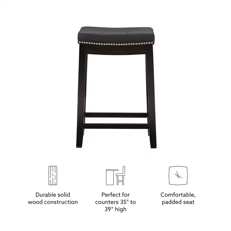 Set of 2 Claridge Counter Height Barstools - Linon