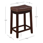Set of 2 Claridge Counter Height Barstools - Linon