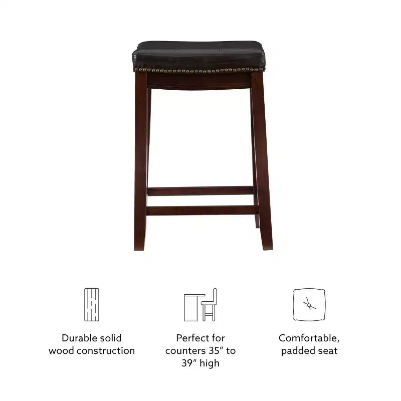 Set of 2 Claridge Counter Height Barstools - Linon