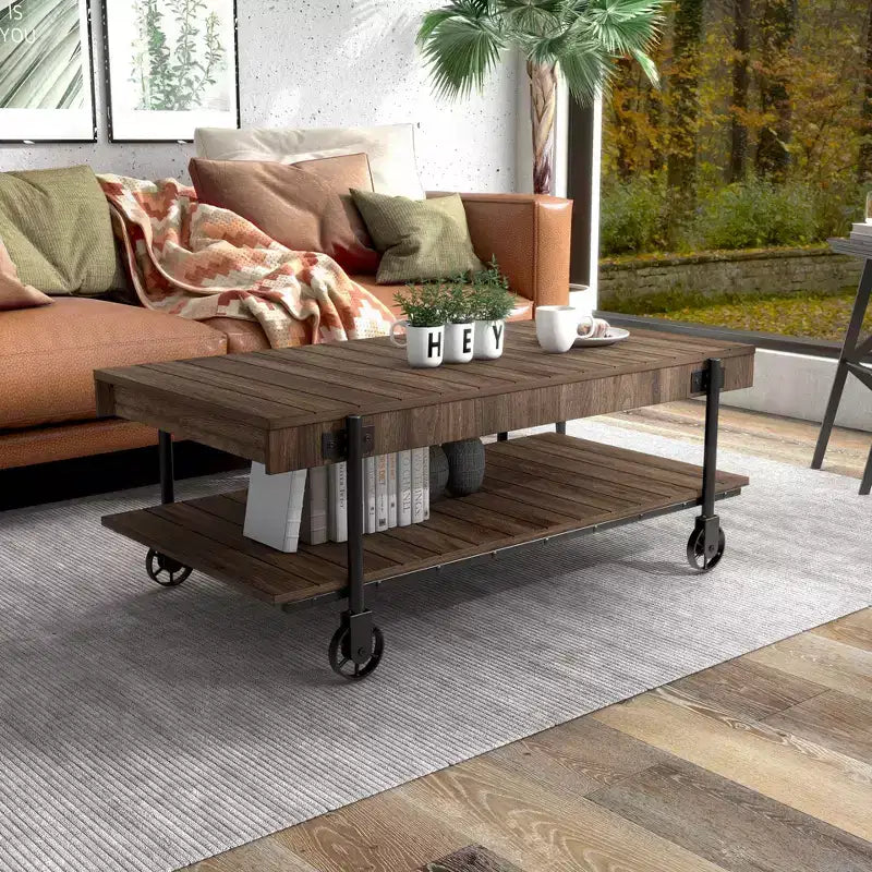 Huntingdale Industrial 1 Shelf Coffee Table - miBasics