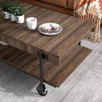 Huntingdale Industrial 1 Shelf Coffee Table - miBasics