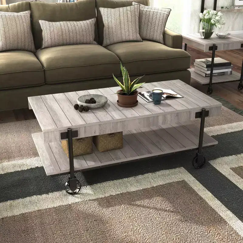 Huntingdale Industrial 1 Shelf Coffee Table - miBasics
