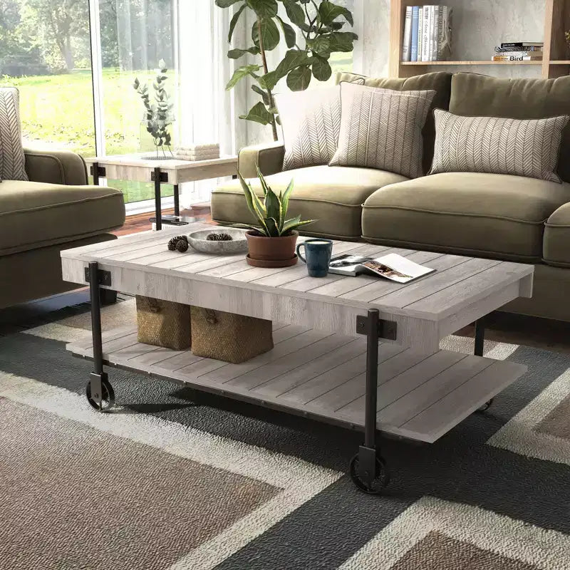 Huntingdale Industrial 1 Shelf Coffee Table - miBasics