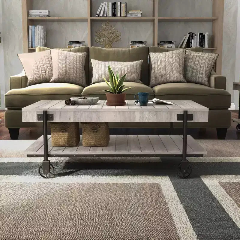 Huntingdale Industrial 1 Shelf Coffee Table - miBasics