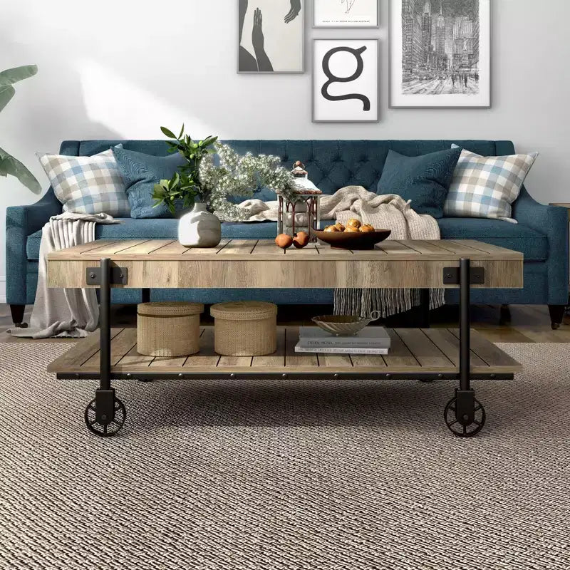 Huntingdale Industrial 1 Shelf Coffee Table - miBasics