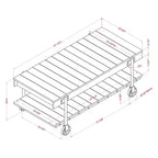 Huntingdale Industrial 1 Shelf Coffee Table - miBasics