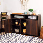 Sunnydaze Indoor Anthony Sideboard Storage Buffet Cabinet with Shelves - 48.5