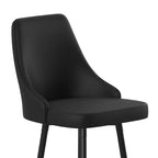 Merrick Lane Modern Upholstered Dining Stools with Chrome Accented Metal Frames and Footrests