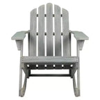 Kiawah Outdoor Patio Classic Acacia Wood Adirondack Rocking Chair -JONATHAN Y