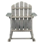 Kiawah Outdoor Patio Classic Acacia Wood Adirondack Rocking Chair -JONATHAN Y