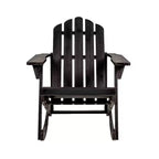 Kiawah Outdoor Patio Classic Acacia Wood Adirondack Rocking Chair -JONATHAN Y