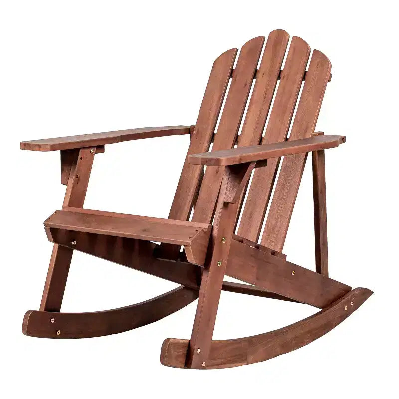 Sedia a dondolo classica Adirondack da esterno in legno di acacia Kiawah -JONATHAN Y