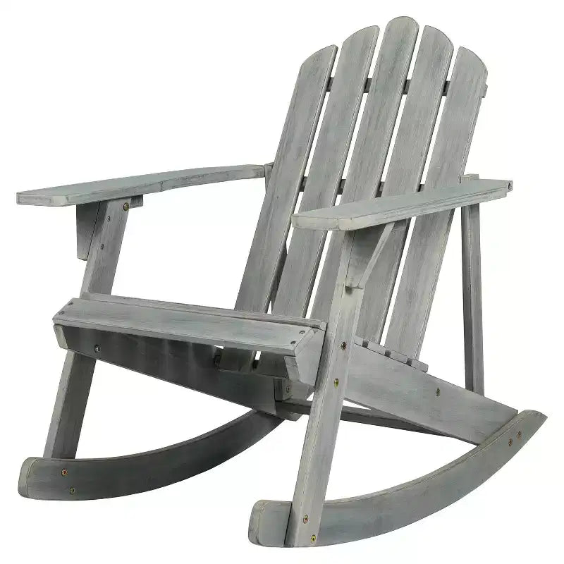 Sedia a dondolo classica Adirondack da esterno in legno di acacia Kiawah -JONATHAN Y