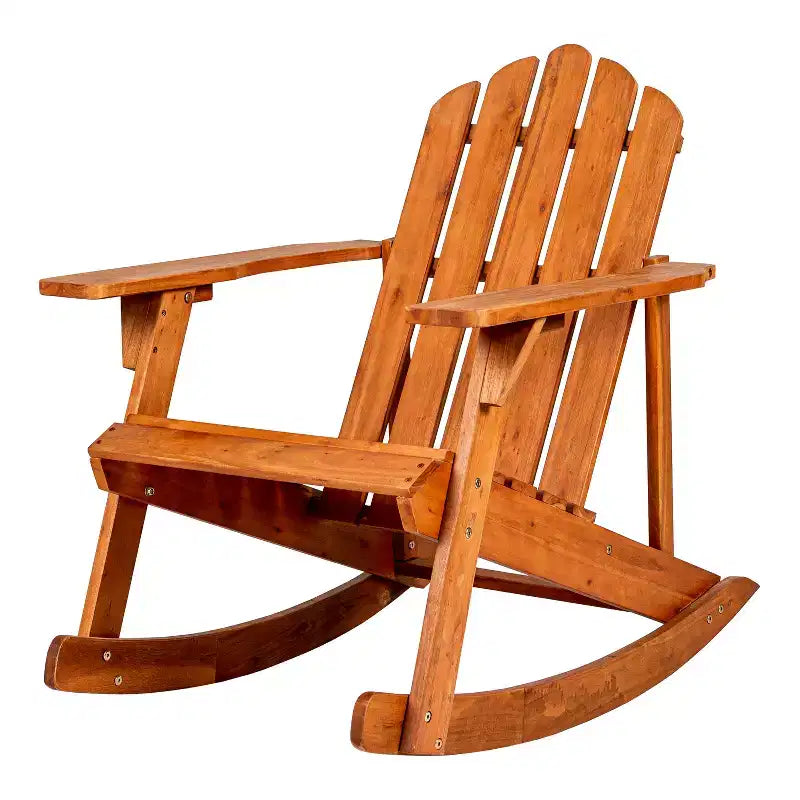 Sedia a dondolo classica Adirondack da esterno in legno di acacia Kiawah -JONATHAN Y