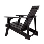 Irving Outdoor Patio Modern Acacia Wood Adirondack Chair - JONATHAN Y