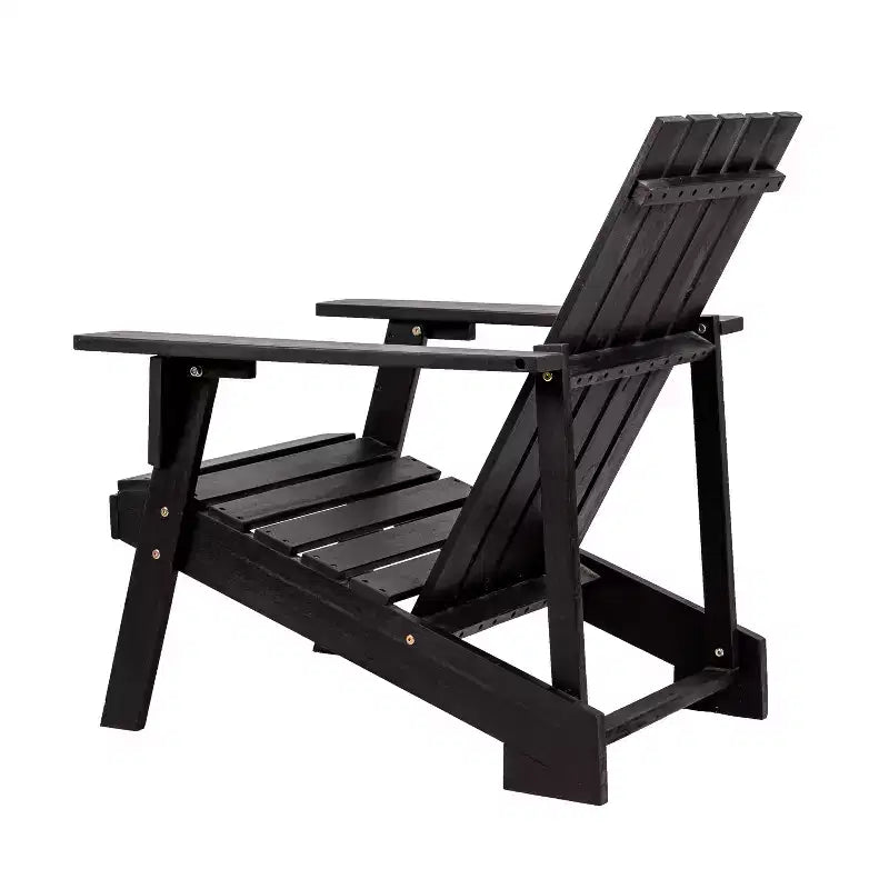 Irving Outdoor Patio Modern Acacia Wood Adirondack Chair - JONATHAN Y