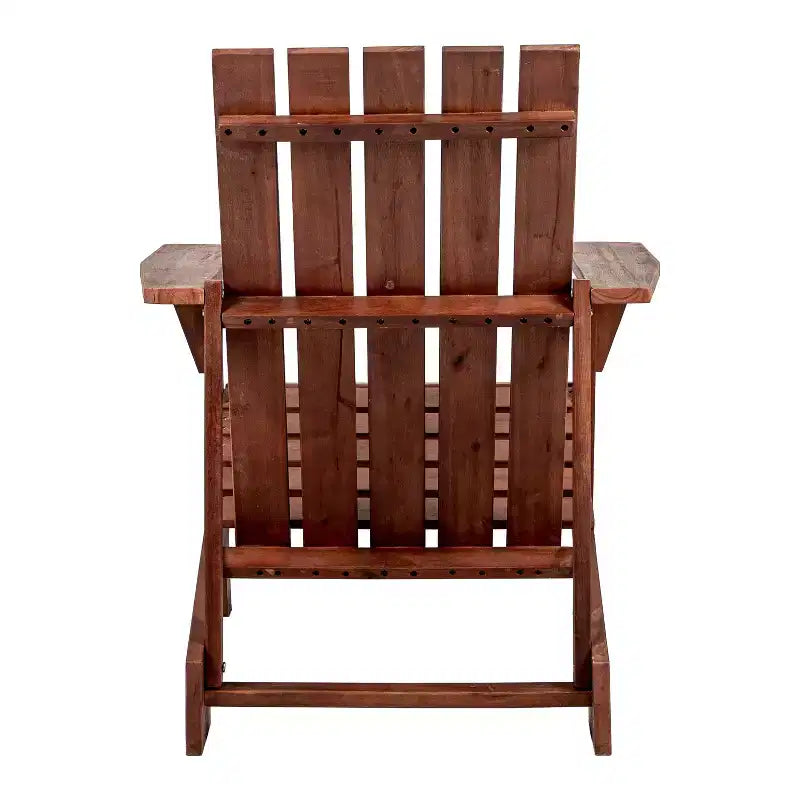 Irving Outdoor Patio Modern Acacia Wood Adirondack Chair - JONATHAN Y