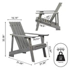 Irving Outdoor Patio Modern Acacia Wood Adirondack Chair - JONATHAN Y