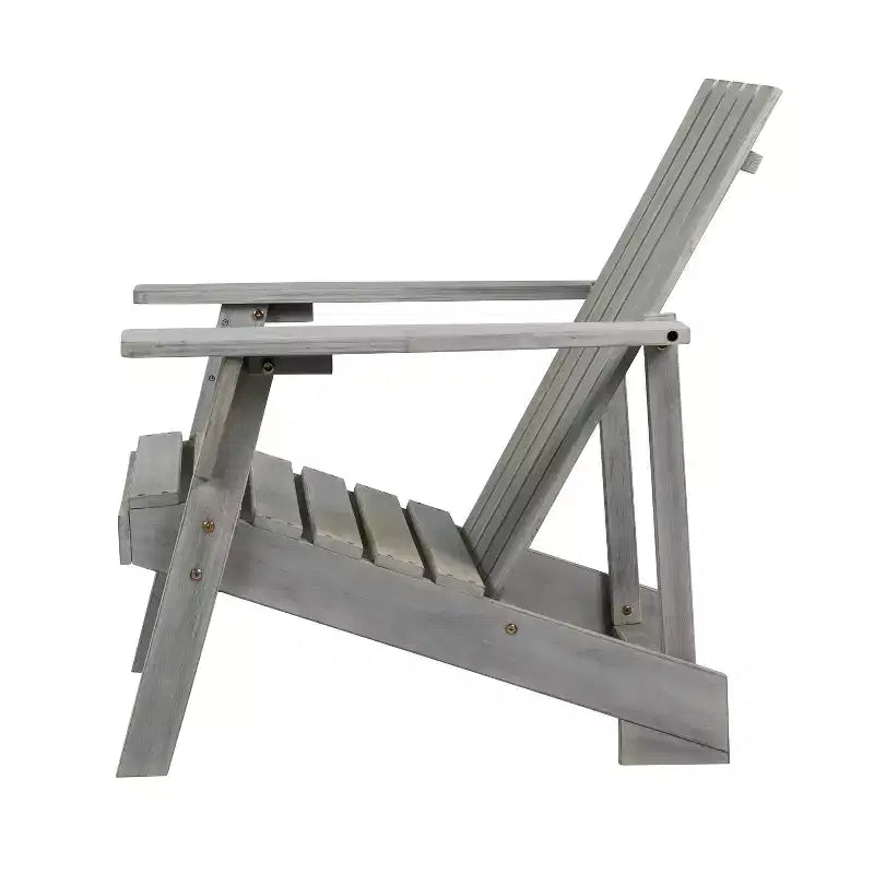 Irving Outdoor Patio Modern Acacia Wood Adirondack Chair - JONATHAN Y