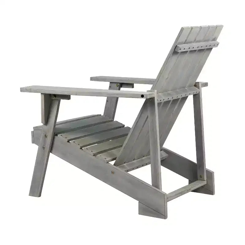 Irving Outdoor Patio Modern Acacia Wood Adirondack Chair - JONATHAN Y