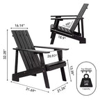 Irving Outdoor Patio Modern Acacia Wood Adirondack Chair - JONATHAN Y